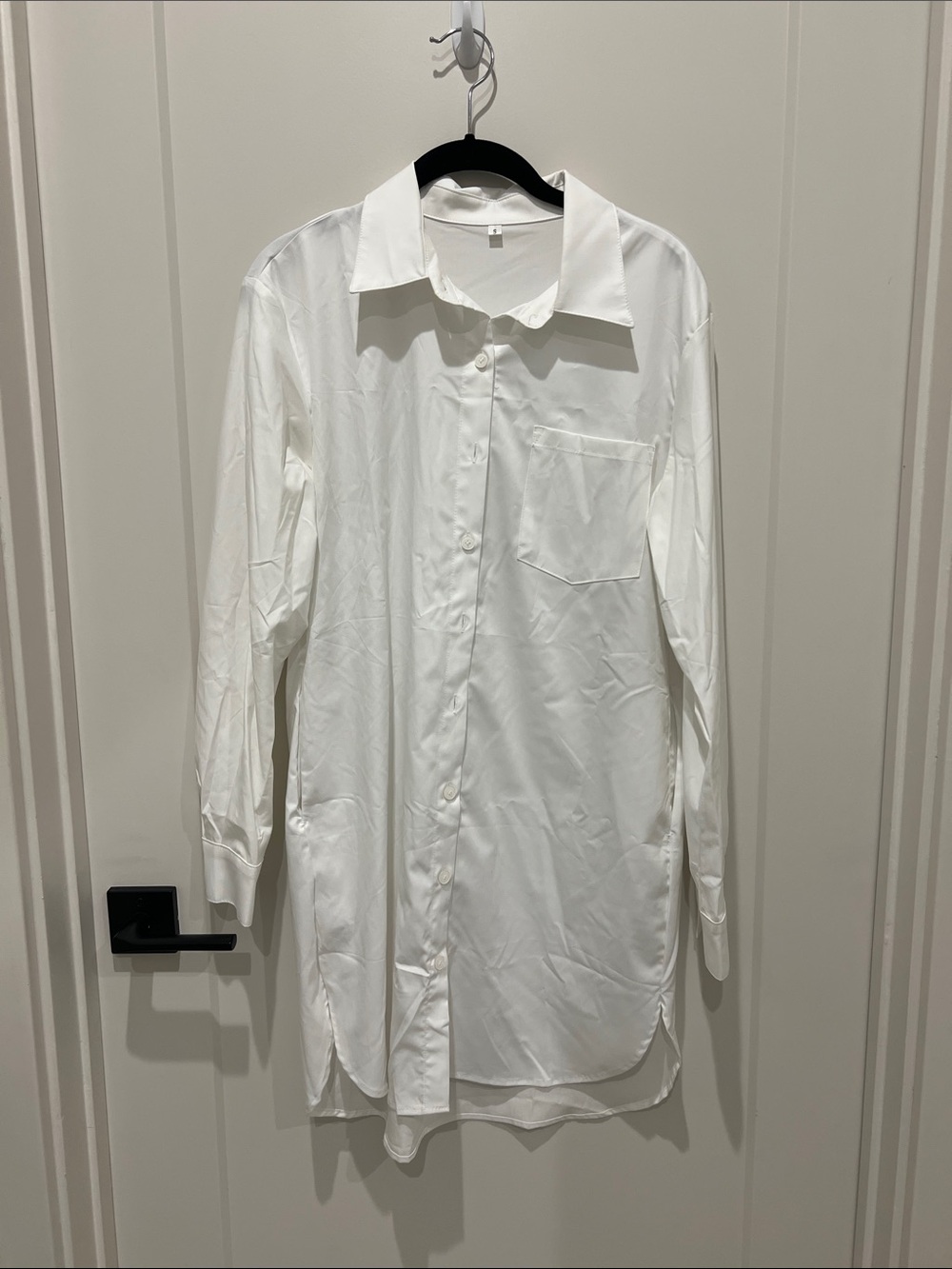 White button up shirt dress